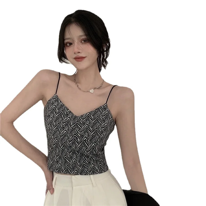 

New Women Camisole Top Houndstooth Plaid Hit Color High Quality Top Bustier Bra Night Club Party Tank Tops