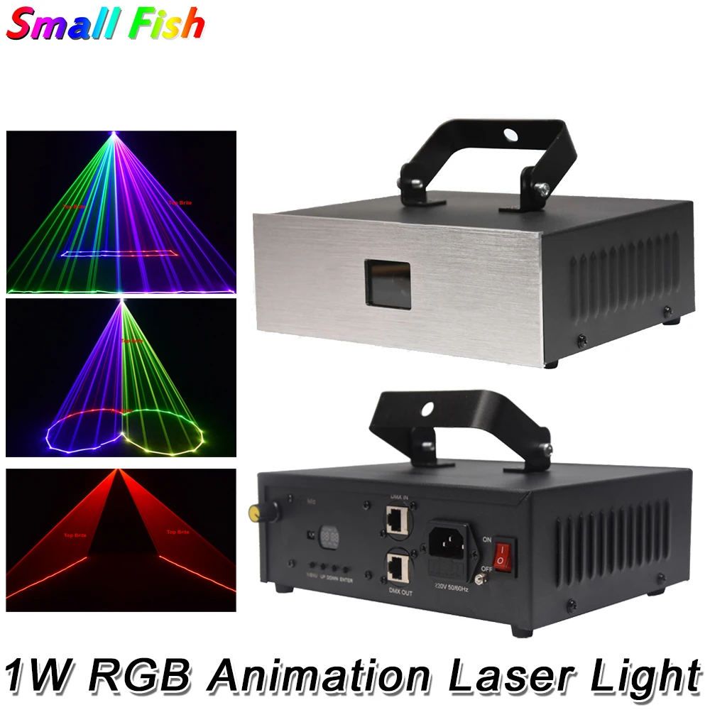 1 Вт RGB 3в1 анимационный лазерный светильник DMX 512 контроллер лазерный линейный сканер сценический светильник лазерный проектор DJ светильник диско-бар