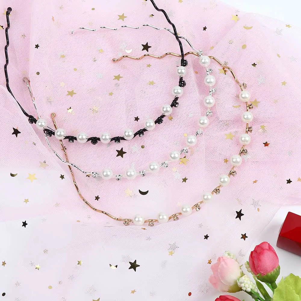 Повязка для волос Стразы в повседневном стиле 1 шт. повязка на голову обруч модные