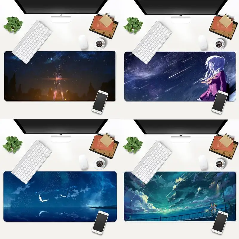 

Удобный коврик для мыши Sky с аниме, игровой коврик для мыши с анимацией, большой игровой коврик для клавиатуры, настольного ПК, коврик для мыш...