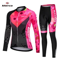2021 new long sleeved bicycle clothing suit bicycle mountain bike clothing cycling jersey set maillots roupa ciclismo feminina