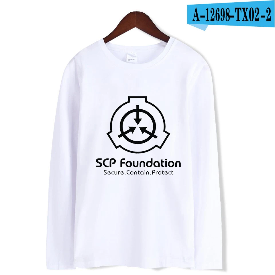 Frdun Scp Foundation футболка с длинным рукавом Kpop Новинка Хлопок Высокое качество Женская/Мужская Повседневная Новая модная Осенняя Футболка Топ тройники - Цвет: WHITE