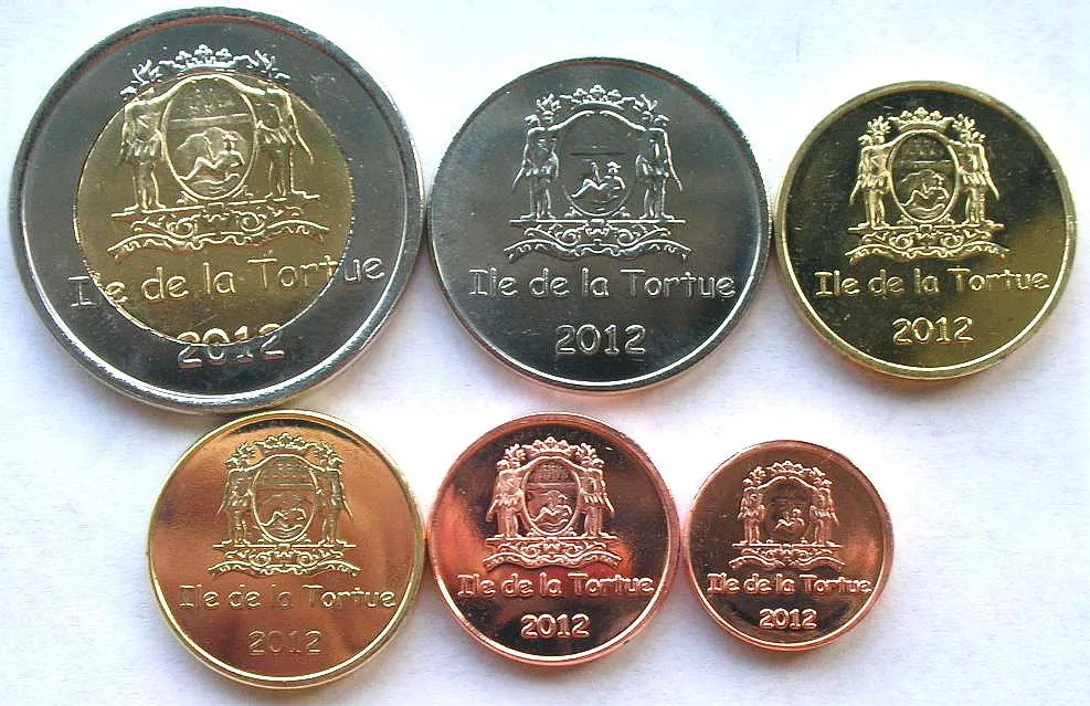 

6pcs Haitian Island 2012 year Great Navigation Age Coins Origina Not circulating