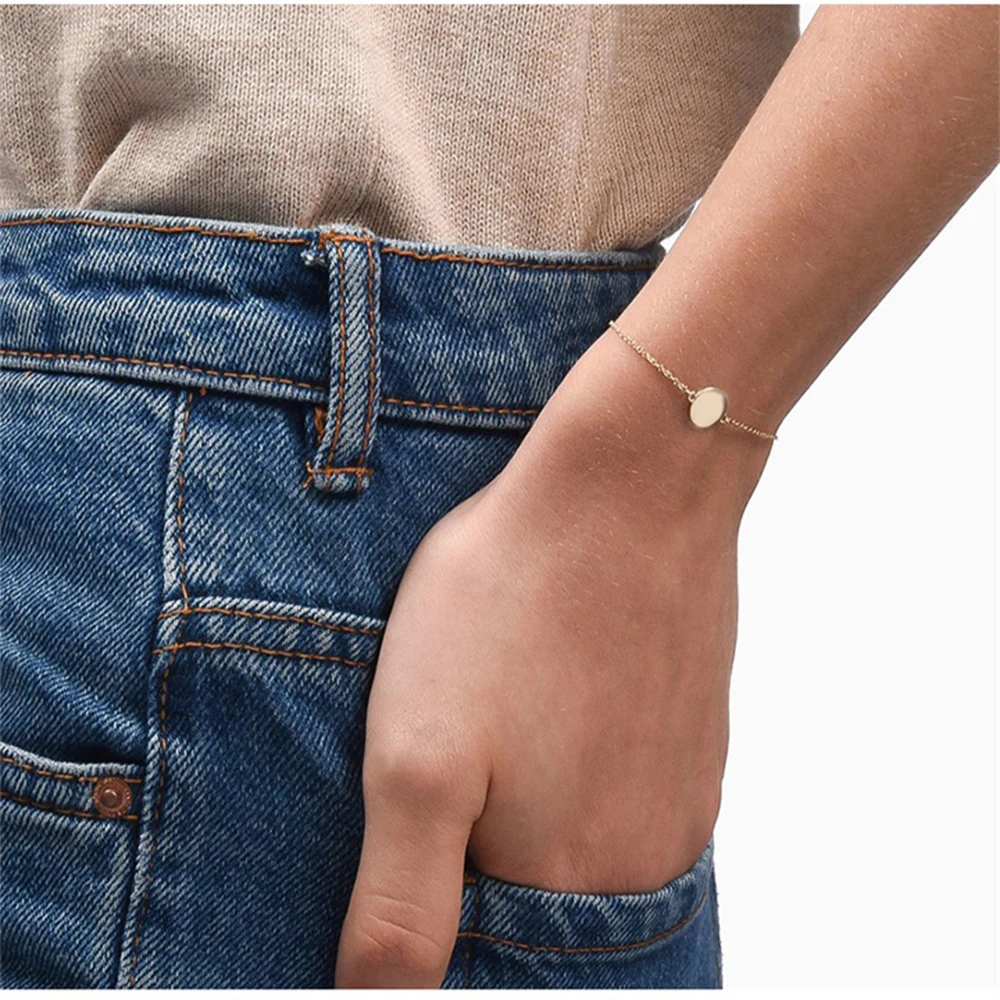 EManco минималистский Браслет с подвесками на заказ для женщин браслет из