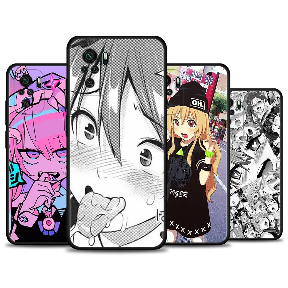 

Case for Redmi Note 10 Pro Max 9 8 8T 7 Cover For Redmi K40 Pro Plus 9 Power 9A 9C 9T 8A Funda Hentai Harajuku Anime Girl