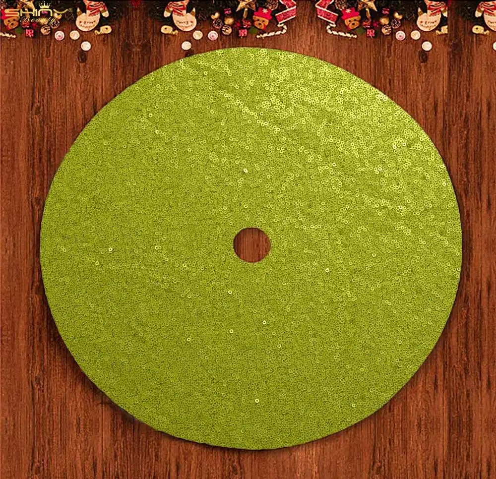 Липовая зеленая юбка для рождественской елки 48 дюймов персонализированные