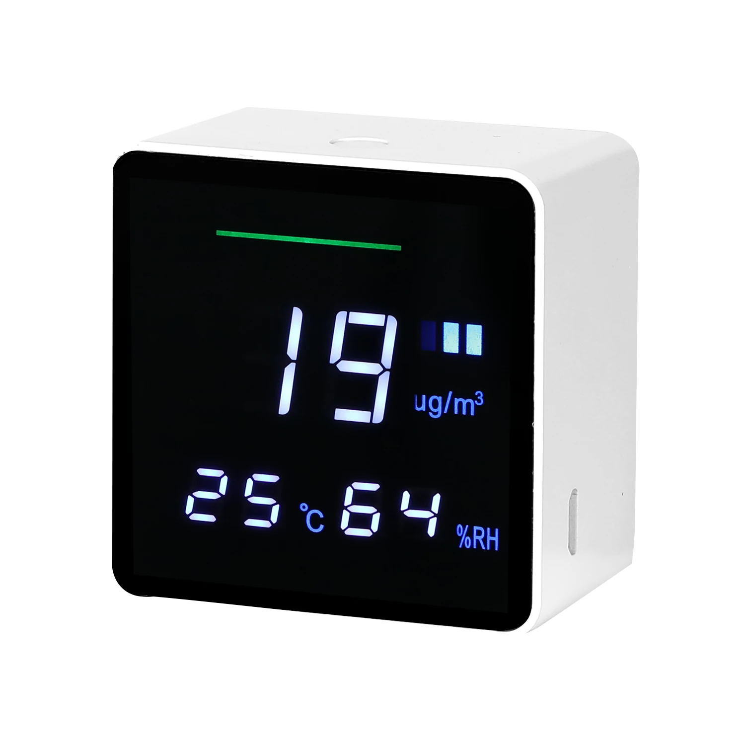 

PM2.5 мониторинга качества воздуха бытовых PM2.5 тестер с электричеством Количество Температура влажности Дисплей Датчик качества воздуха