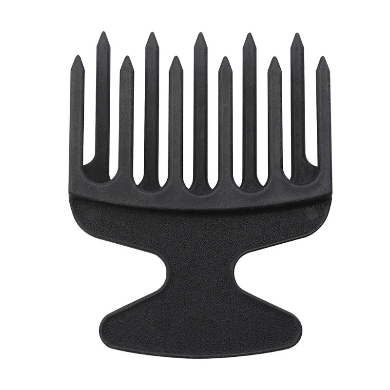 

X7JA Plastic Wide Big Tooth Afro Hair Pick Comb Detangle Wig Braid Hairbrush Oil Head Fork Hairdressing Styling Modeling Tool