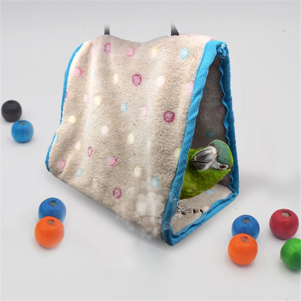 Зимний теплый птичий Домик гнездо мягкий флис попугай гамак Многофункциональный