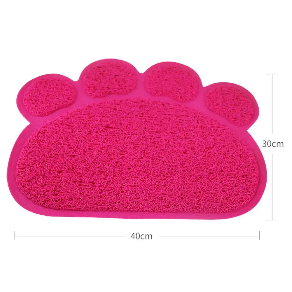 rose red Коврики для ловли кошек 30*40 см ПВХ эластичные волоконные коврики для кошек коробки для мусора QJS магазин - Цвет: rose red