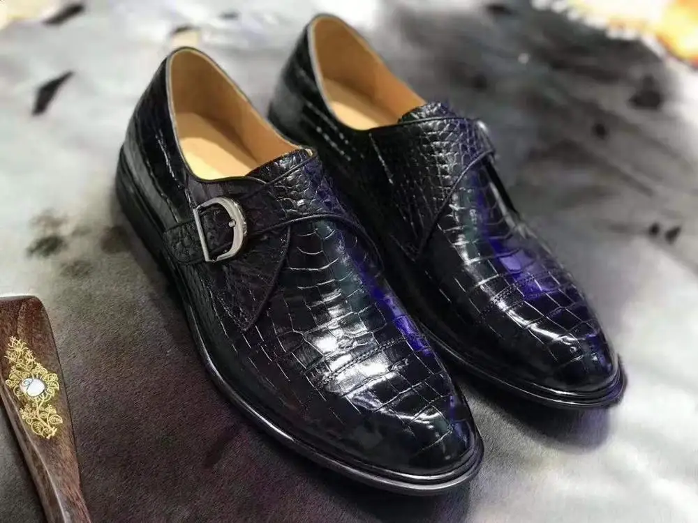 100% Genuine crocodile skin leather men fashion shoe with cow lining best quality business dress offical | Обувь