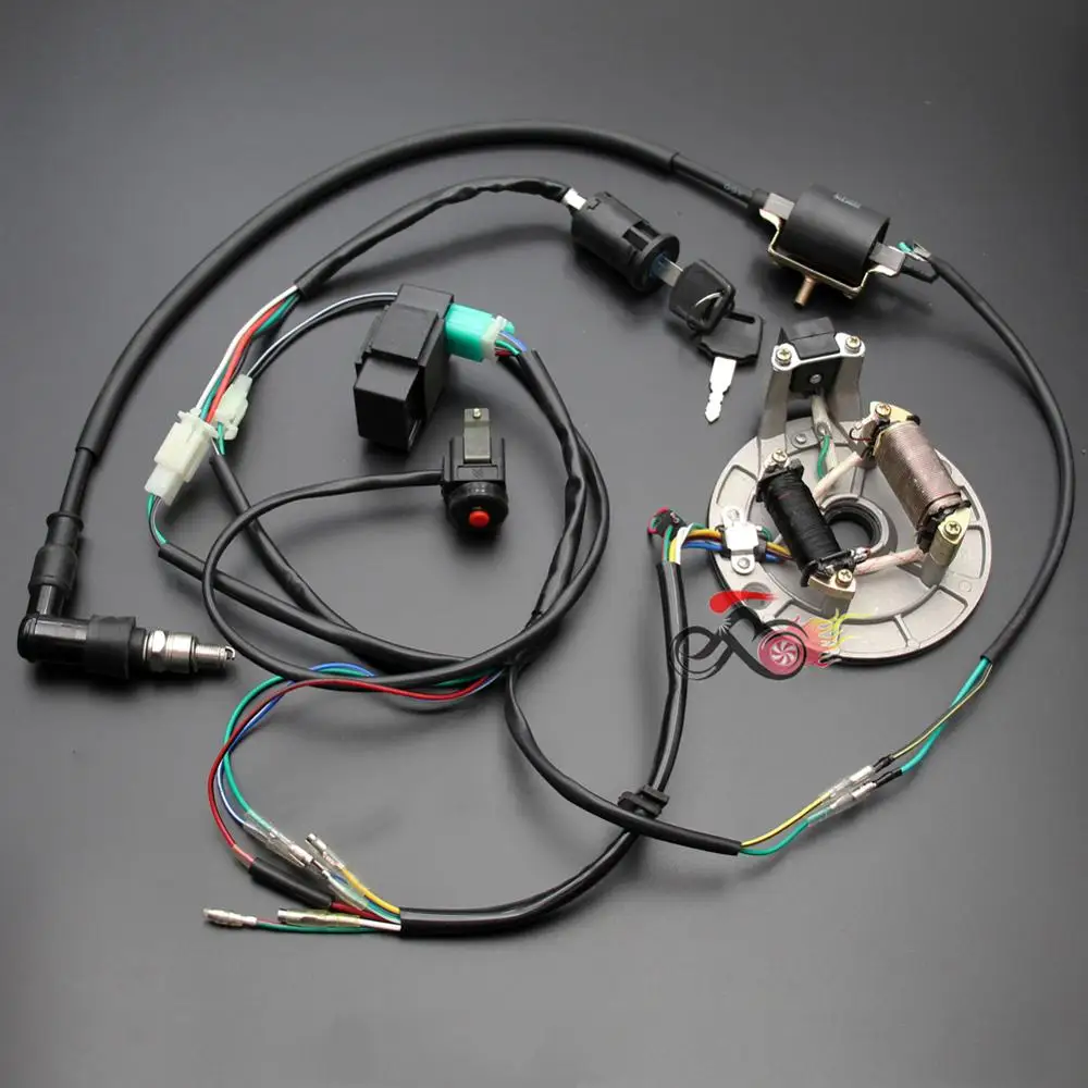 Электропроводка Kick Start катушка зажигания статора CDI Свеча 50 куб. См 70 110 125 для
