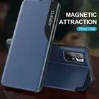 Флип-чехол из искусственной кожи с умным окошком для телефона Poco M 4 M4 Pro, чехол NFC, чехол Poko Pocco Little M4Pro, магнитный чехол-книжка с подставкой