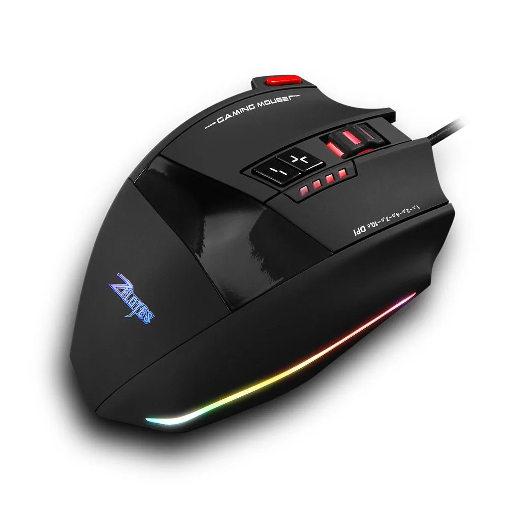 Мышь Game4 Zelotes C13 игровая мышь 10000 DPI 13 программируемых кнопок RGB светодиодный