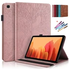 Кожаный чехол-книжка с тисненым деревом для Samsung Galaxy Tab A7, чехол, кошелек, чехол для планшета для Gaalxy Tab A7 Lite 8,7 2021 T220 T225