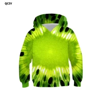 qciv brand kiwi hoodie kids fruit sweatshirt printed green hoodie print dizziness hooded casual unisex streetwear autumn fashion