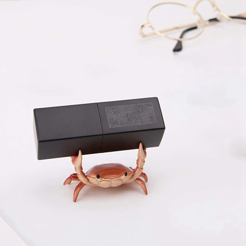 

2Pcs New Creative Cute Crab Pen Holder Weightlifting Crabs Penholder Bracket Storage Rack Gift Stationery