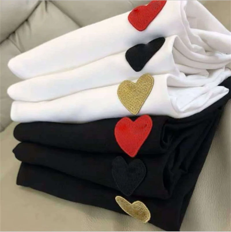 Brand Have Eyes Heart Tee Shirt Harajuku T Women Men Korean Fashion Plus Size Tops 2021 Summer Short Sleeve Tees | Женская одежда