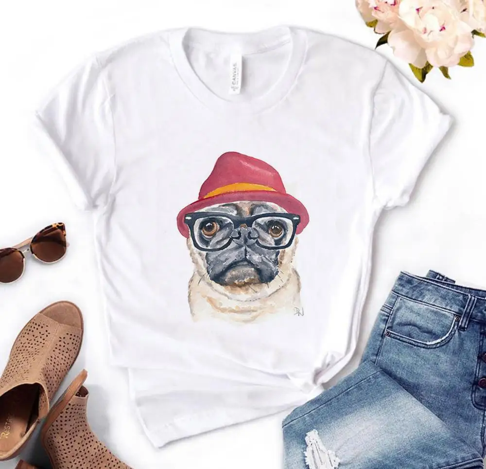 

dog hat Print Women tshirt Cotton Casual Funny t shirt Gift For Lady Yong Girl Top Tee PM-71