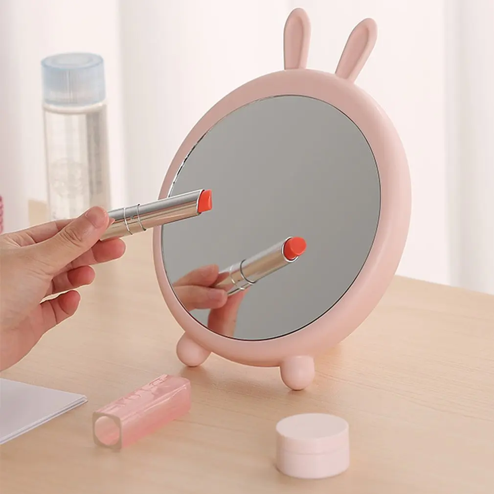 

Cosmetic Mirror Nordic Style Decorative Mirror Rabbit Shape Women Student Dormitory Mirror Portable Table Compact Mirror