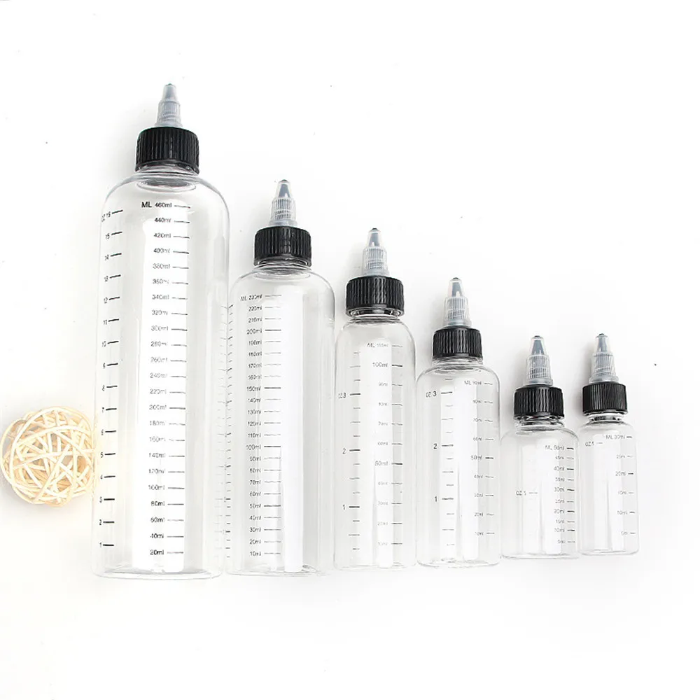 

30ml/60ml/100ml/120ml/250ml Dropper Bottles With Scale Refillable Oil Liquid Tattoo Pigment Ink Containers Milk Bulk Wholesale
