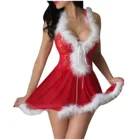 Дамы, сексуальное нижнее белье, кружевное платье, украшенное перьями соблазнительное Нижнее белье женские прозрачные Лидер продаж платья красные рождественские костюмы размера плюс