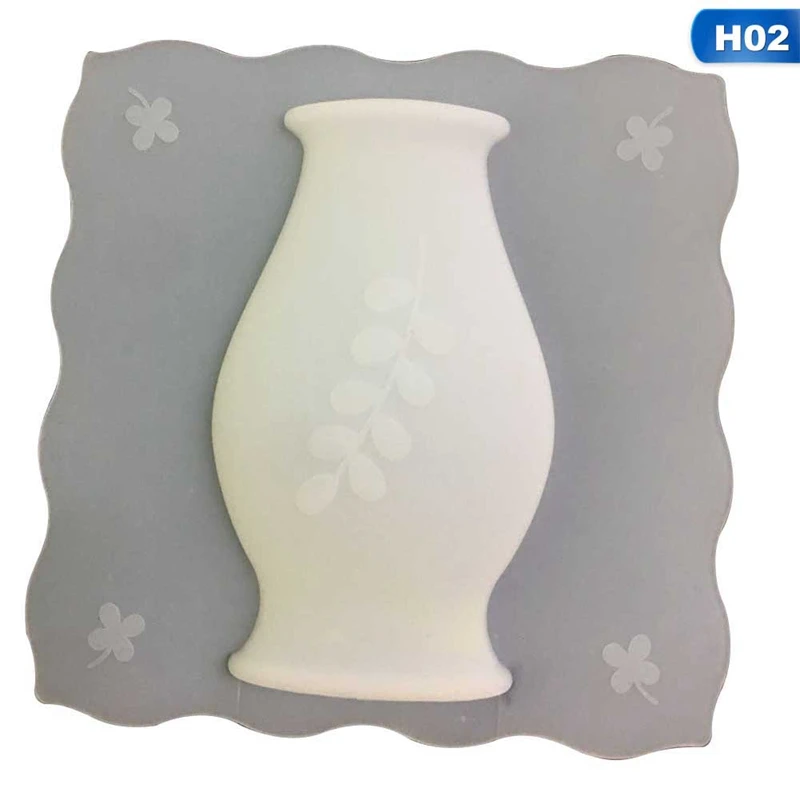 

Flower Leaves Bottle Sticker Wall Storage Silicone Seamless Vase Decor Wall Sticker Home Decor Accessories