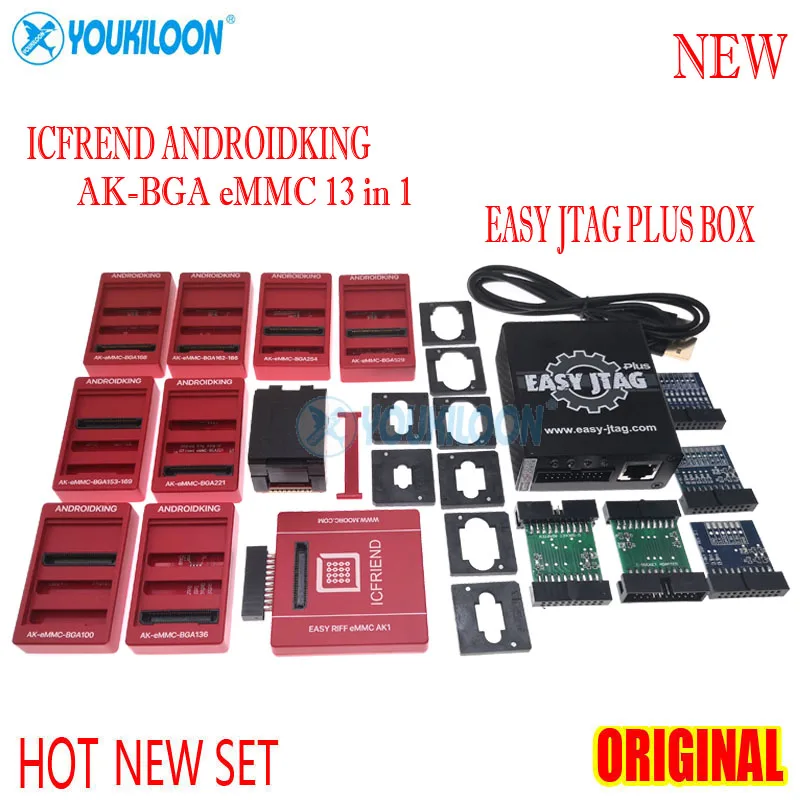 2021 новый оригинальный легкий JTAG плюс коробка + MOORC ICFREND памяти на носителе eMMC 13 в 1
