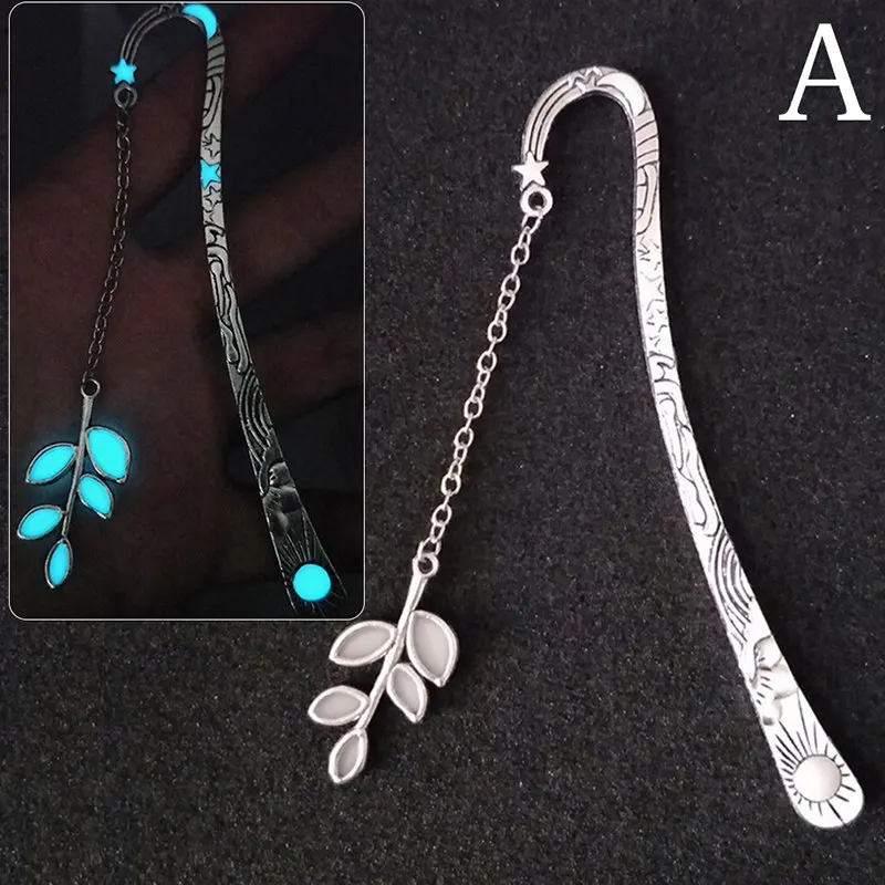 

Luminous Bookmarks For Books Leaves Crown Label Read Maker Book Mark Stationery 3 Styles Gifts For Students SD&HI