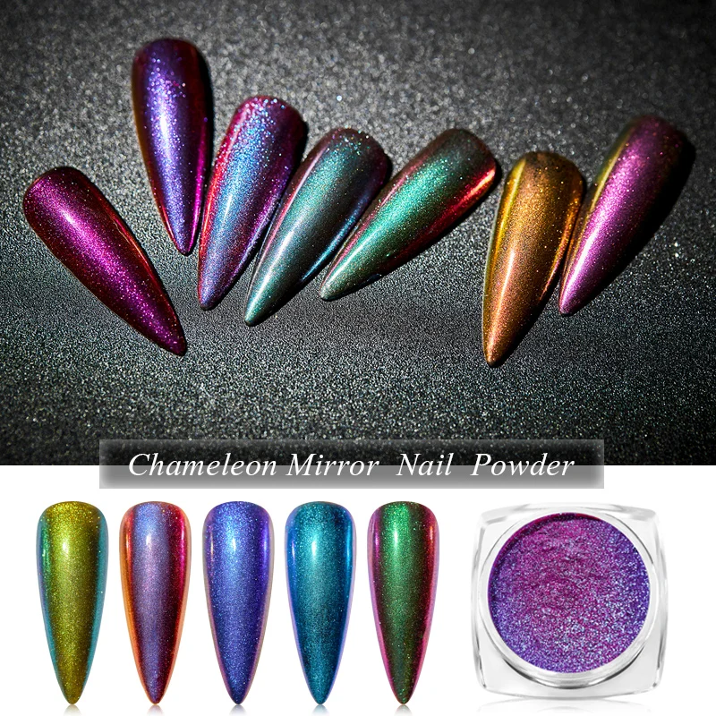 T TIAO CLUB 1 г Хамелеон пигмент Duochrome зеркальная пудра хромовый галактика блеск для