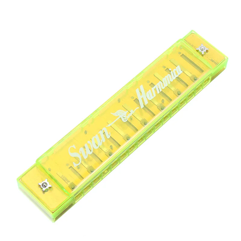 Профессиональная тримолиновая Губная гармошка Swan 16 отверстий цветные