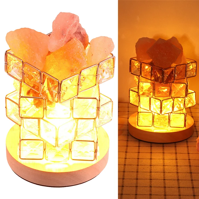 

2022 Crystal Rubik Night Light Happy New Year Christmas Gift For Kid Room Decor USB Charging Bedroom Decoration Led Bedside Lamp