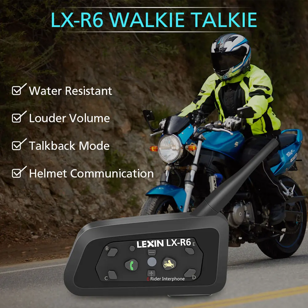 LEXIN 3 шт 1200 м Мотоциклетный Bluetooth шлем домофон для 6 всадников BT беспроводной водонепроницаемый переговорные гарнитуры рация с GPS
