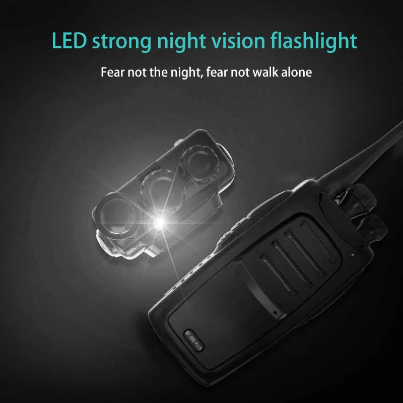

Walkie Talkie High Fidelity Sound Built-In LED Torch Convenient USB Charging Simple Knob Control For Hiking Camping Hunting
