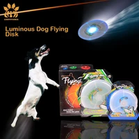 dream flash color flying saucer for dog training luminous dog flying disk pet dog training glowing disc flashflight dog discuit