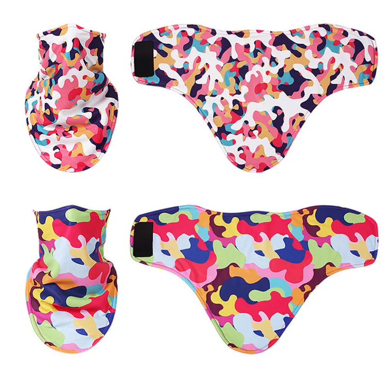 Зимние флисовые лыжные нагрудники для детей мультяшный сноуборд маска лица