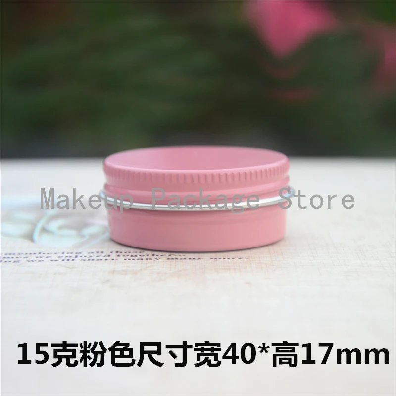15 г многоразовая коробка розовый пустой круглый Алюминий металлические жестяные