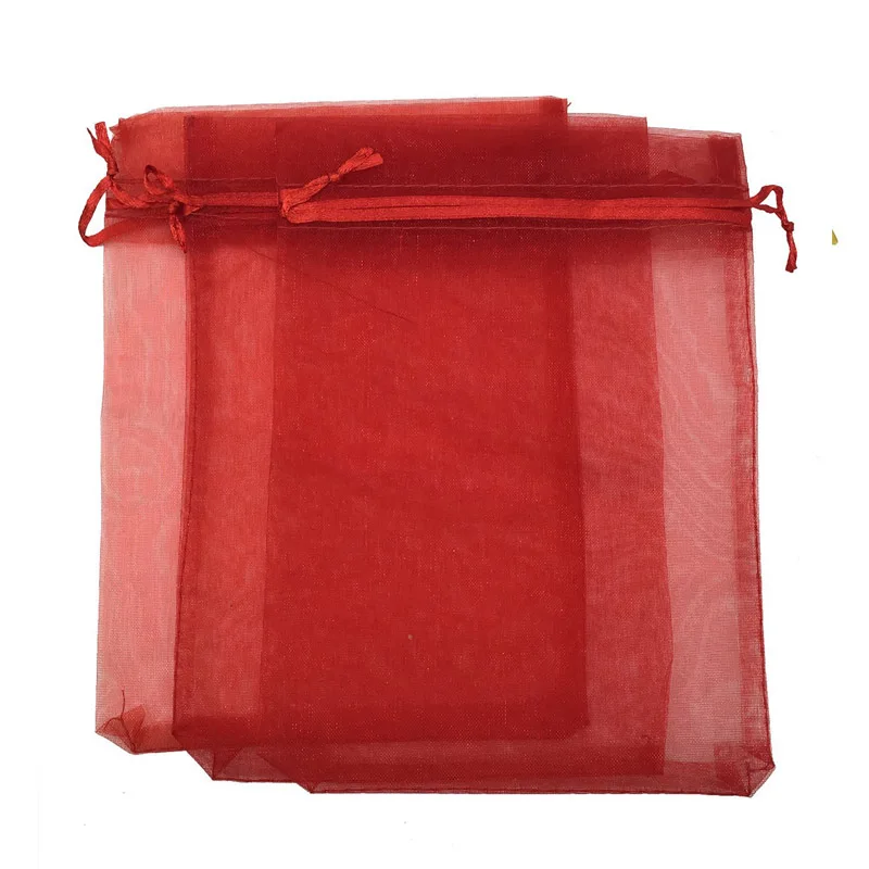 100 шт. мешочки из органзы для хранения конфет и подарков|Подарочные сумки