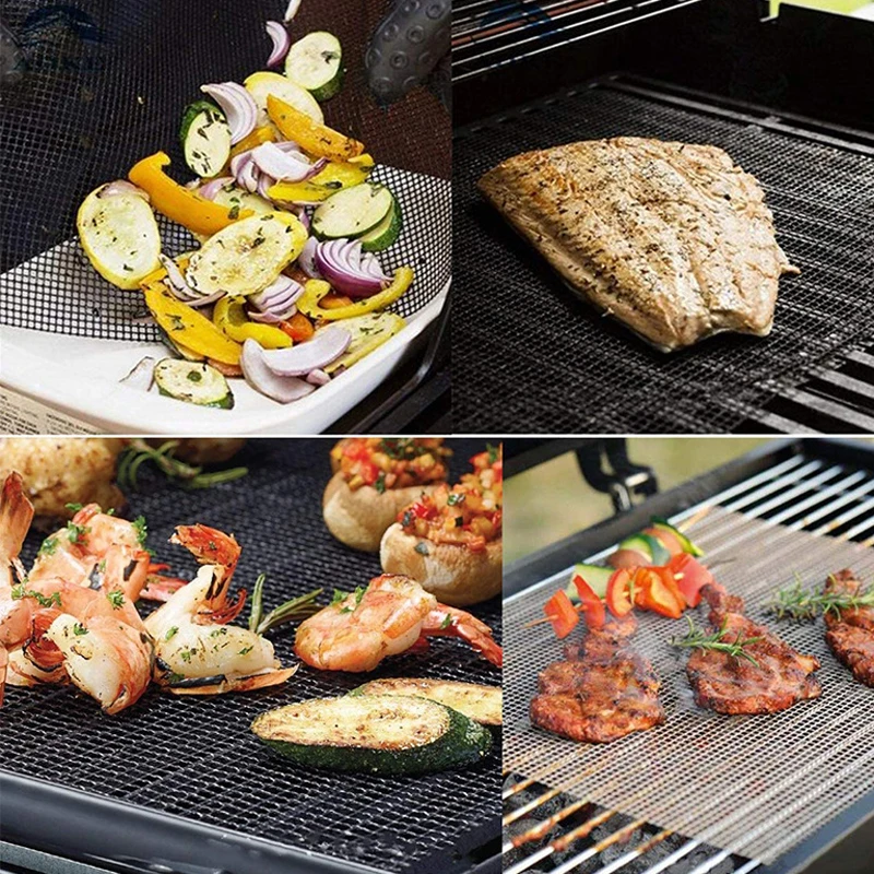

3/5Pcs BBQ Grill Mat Non-Stick Reusable Liners Oven Grill Foil Barbecue Liner Mat Bbq Tools Summer Accessories