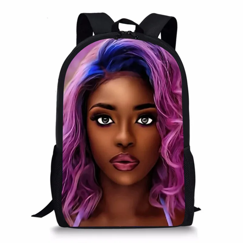 

INJERSDESIGNS Women School Backpack for Kids Black Girl Magic Afro Lady Printing Backpack Teenager School Bags Fashion Mochila