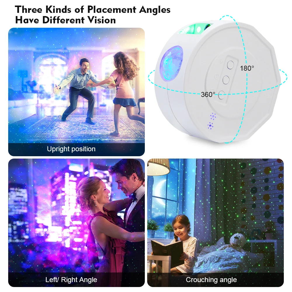 Луна Звезда проектор светодиодный ночник волны океана музыкальный плеер