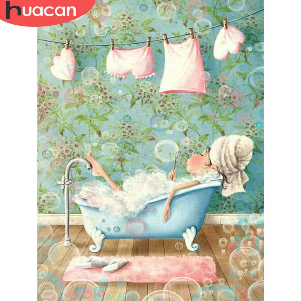 Набор для алмазной вышивки сделай сам HUACAN картина из квадратных/круглых страз в