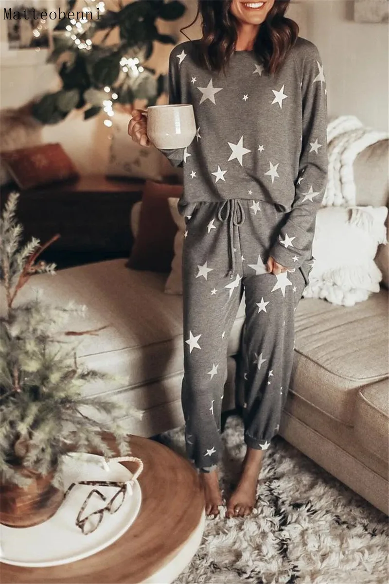 Розовая свободная одежда для отдыха с принтом повседневные комплекты из 2