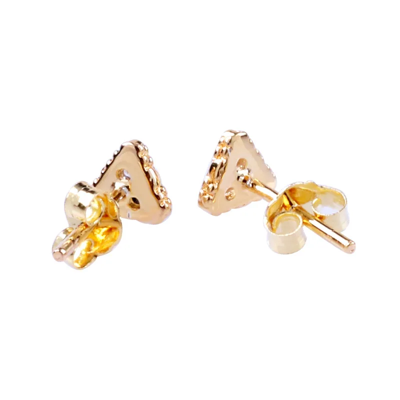 

Original 925 Sterling Silver Pan Earring Fashionable Gold Triangle Set Pan Earrings For Women Wedding Gift Fashion Jewelry