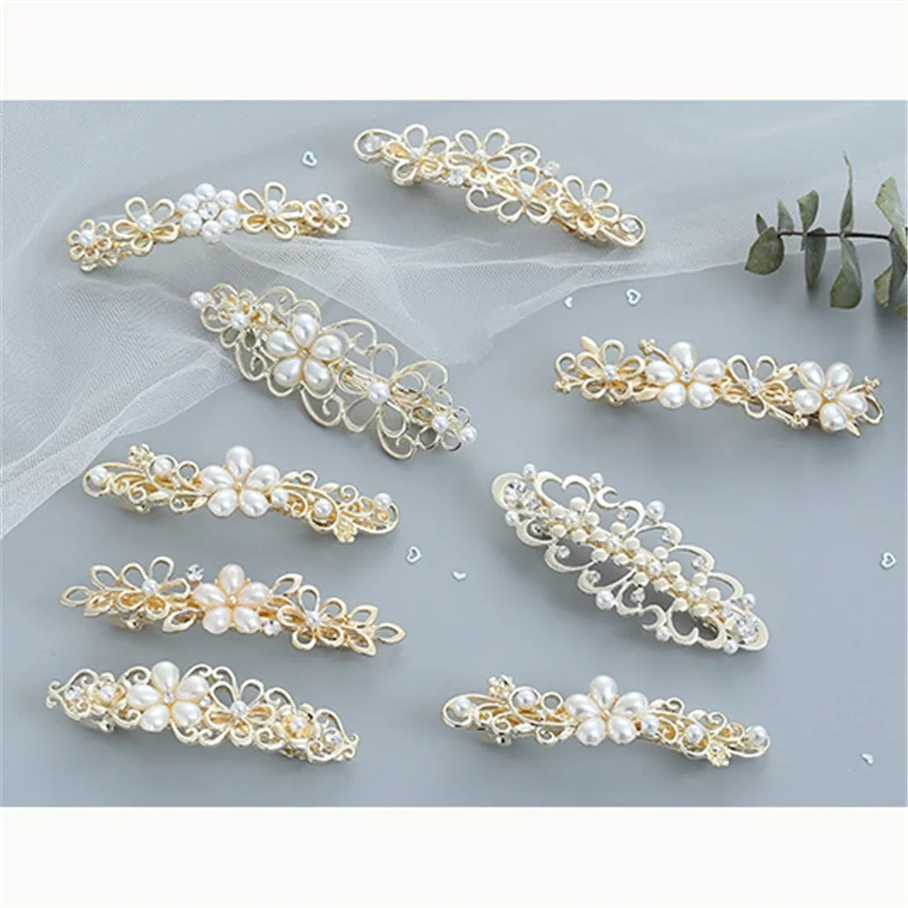 

New Women Flower Pearl Metal Hairclips Women Hair Clip Hairpin Girls Hairpins Barrette Hairgrip Bobby Pin Hair Accessories