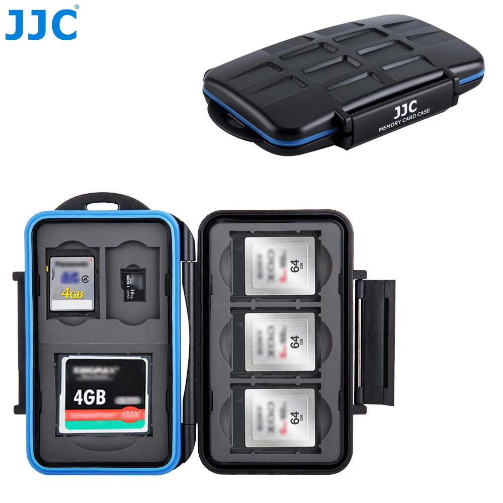 JJC 8 слотов водонепроницаемый чехол для карты памяти бумажник держатель 1 CF 2 SD SDXC