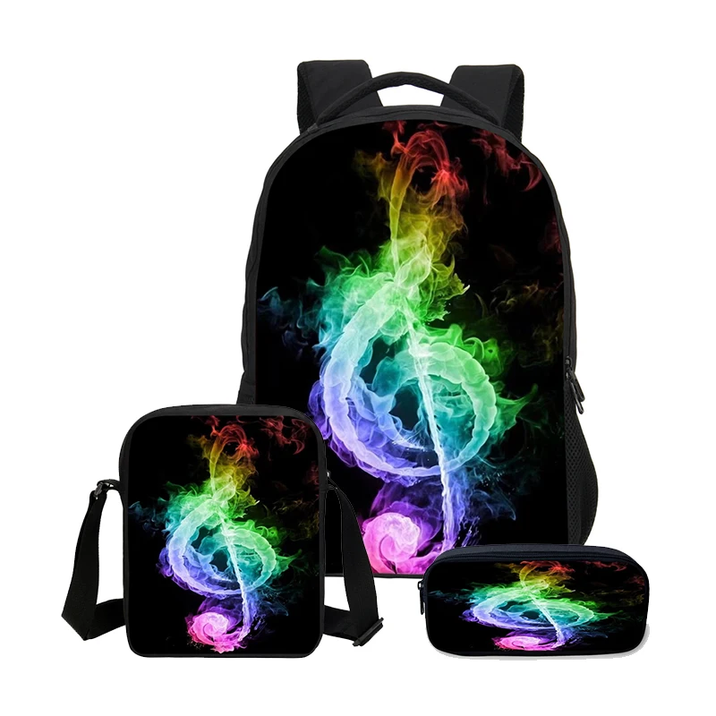 Модный рюкзак с 3D-принтом для мальчиков сумка на плечо электрогитары школьные