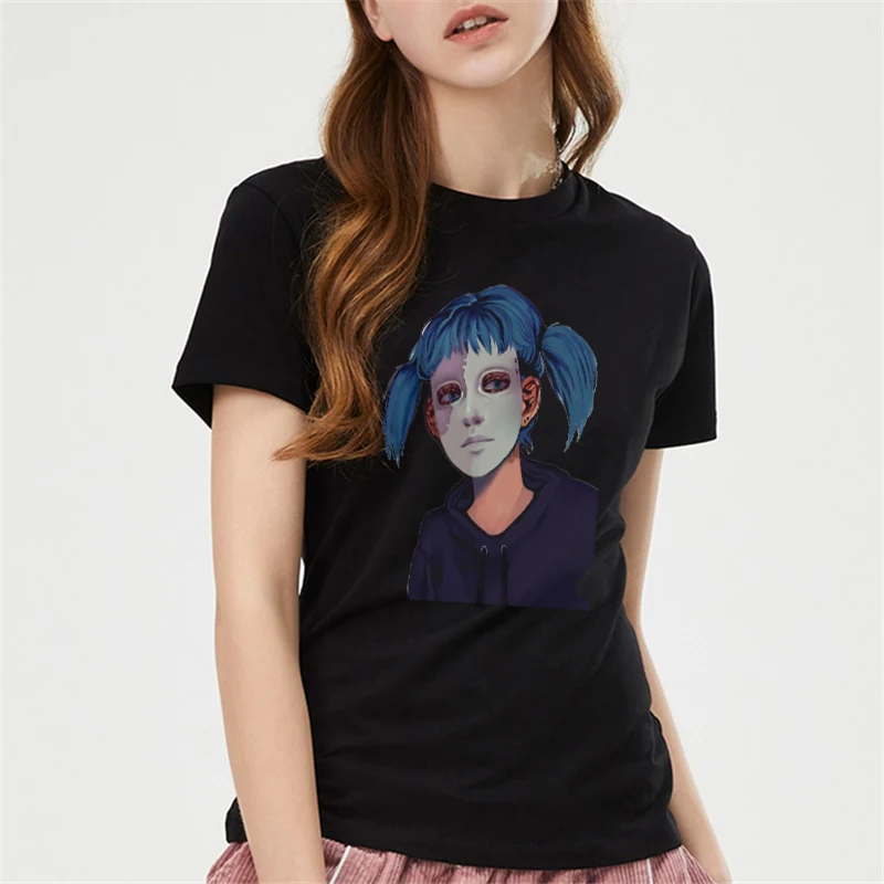 Sally Face Figures Женская хлопчатобумажная рубашка Harajuku Эстетическая футболка с