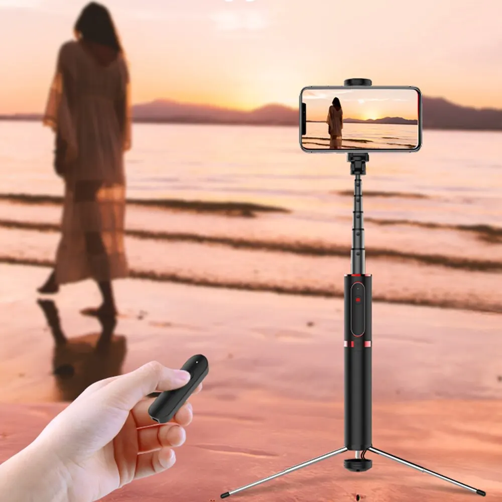 1 м штатив-монопод селфи-палка Bluetooth с кнопкой для Samsung Note 8 9 S9 iphone 6 7 plus |