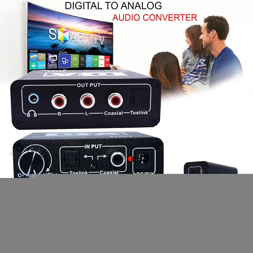 Цифро-аналоговый аудио HiFi головной телефон преобразователь усилителя Box Toslink